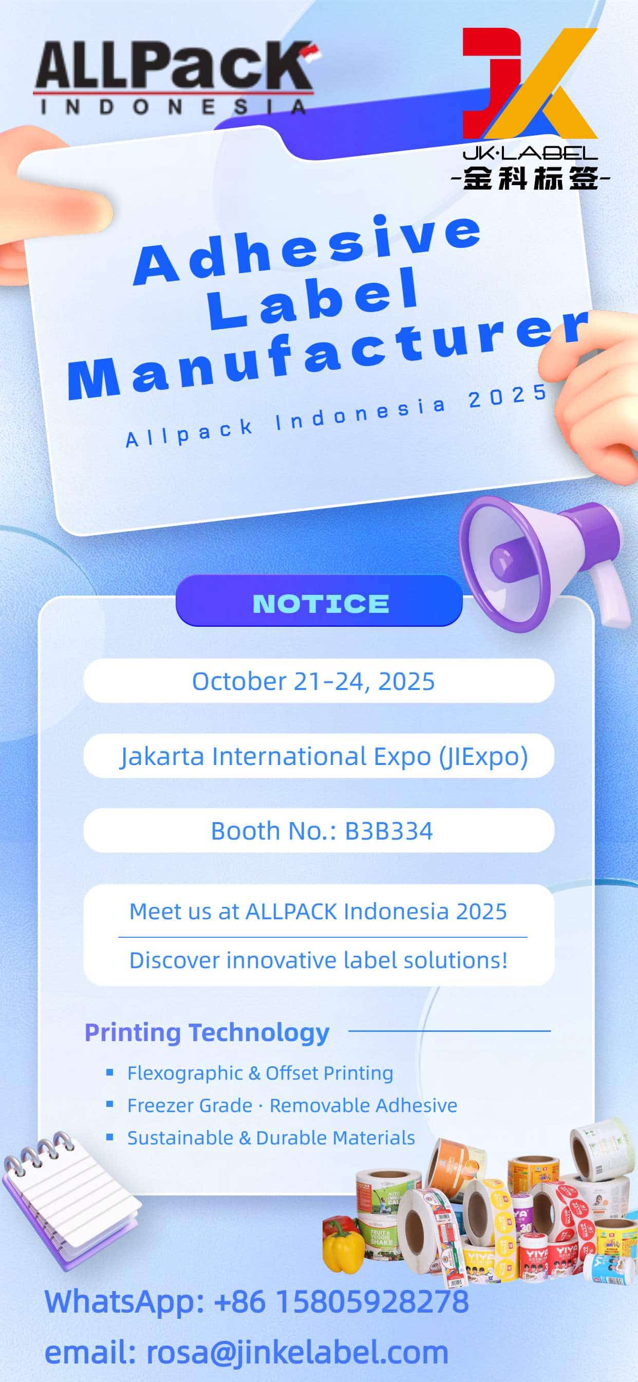Siamo pronti per Allpack Indonesia 2025! Ci vediamo domani a Giacarta!